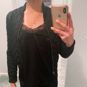 Aritzia Black Bomber Jacket
